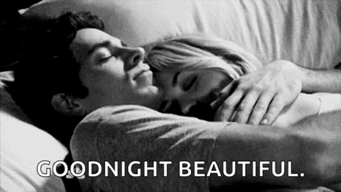 Man And Woman Hugging In Bed Goodnight Beautiful GIF