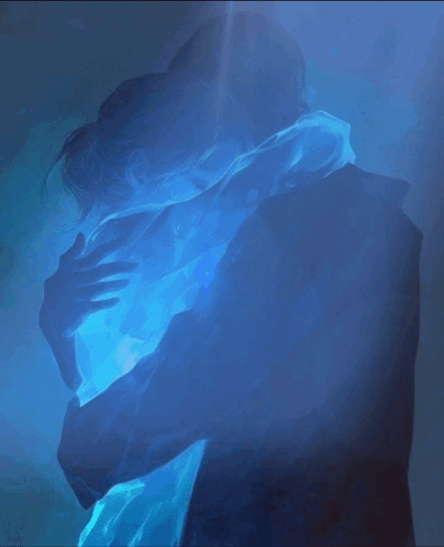 Man and Woman Hugging in Dark Room