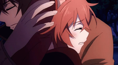 Man and Woman Hugging, Man Touching Woman's Ear