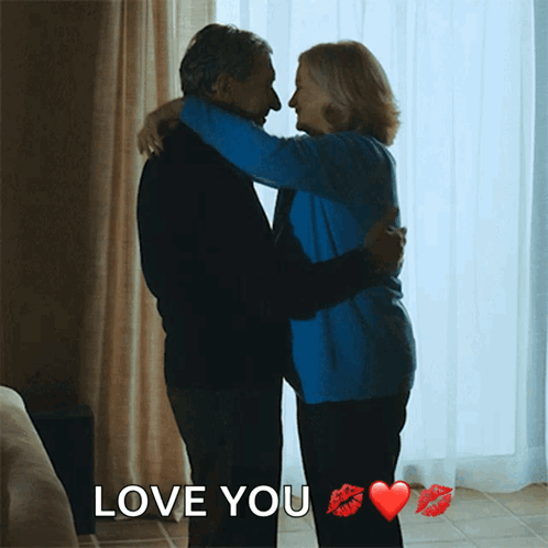 Man and Woman Hugging Saying Love You