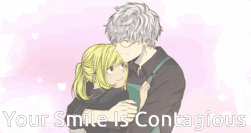 Man and Woman Hugging Your Smile Is Contagious