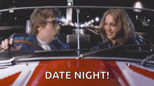 Man and Woman in Car Date Night