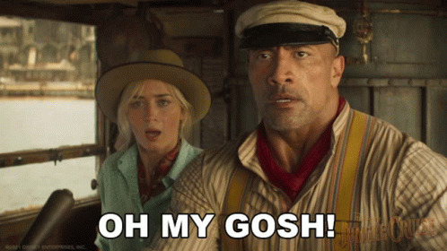 Man And Woman In Car Saying Oh My Gosh GIF