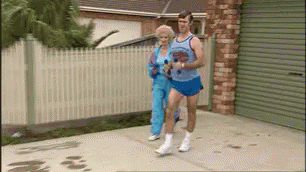 Man and Woman Jogging