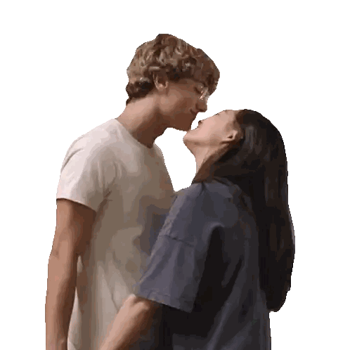 Man and Woman Kissing