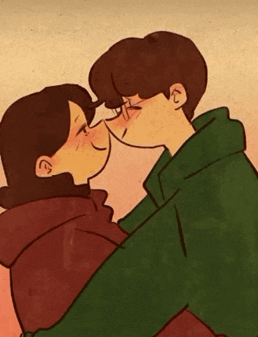 Man And Woman Kissing GIF