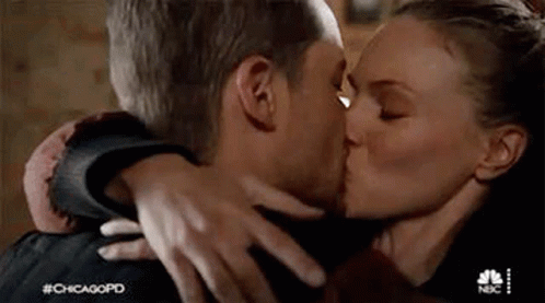 Man and Woman Kissing