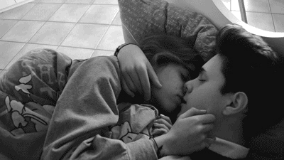 Man and Woman Kissing