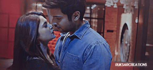 Man and Woman Kissing