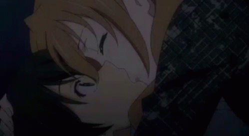 Man And Woman Kissing In Dark Room GIF