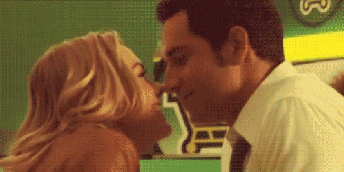 Man and Woman Kissing