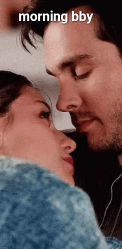 Man and Woman Kissing Morning Bby