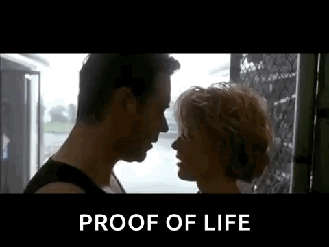 Man and Woman Kissing Proof of Life