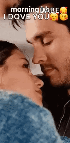 Man and Woman Kissing Saying I Love You