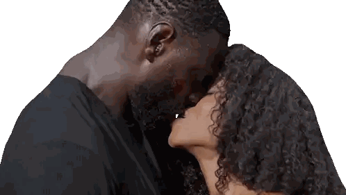Man and Woman Kissing Woman Wearing Earrings