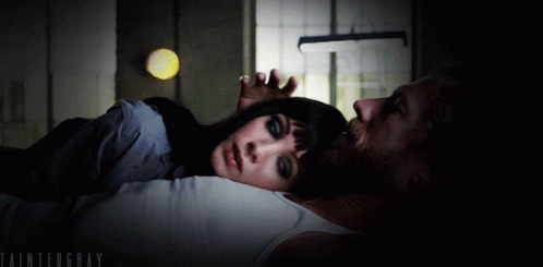 Man and Woman Laying on Bed Taintedgray