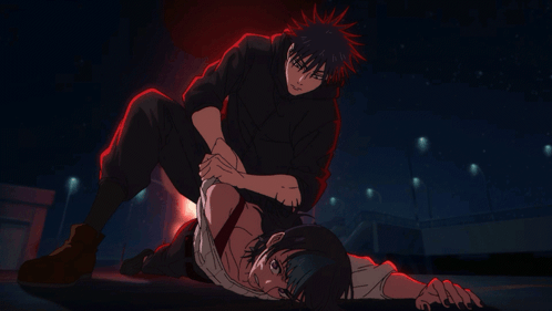 Man And Woman Laying On Ground In Dark Room GIF