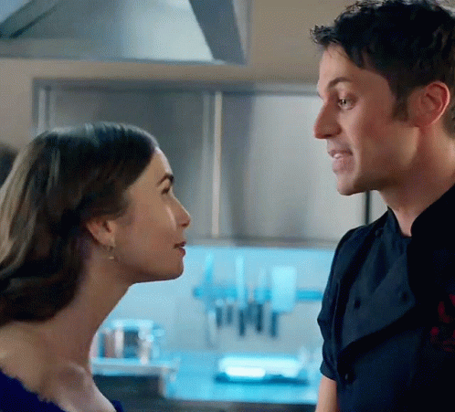 Man and Woman Looking at Each Other