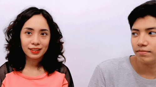 Man And Woman Looking At Each Other Eyes Closed GIF