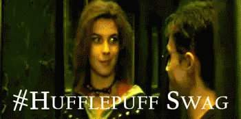 Man and Woman Looking at Each Other #Hufflepuff Swag