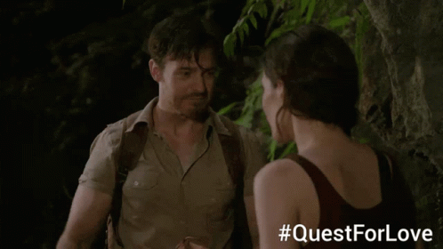 Man And Woman Looking At Each Other #Questforlove GIF