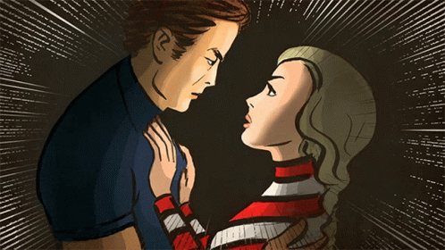 Man And Woman Looking Into Each Other's Eyes GIF