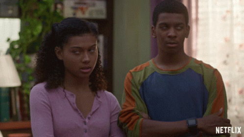 Man And Woman Next To Netflix GIF