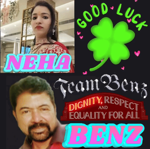 Man and Woman on Good Luck Poster
