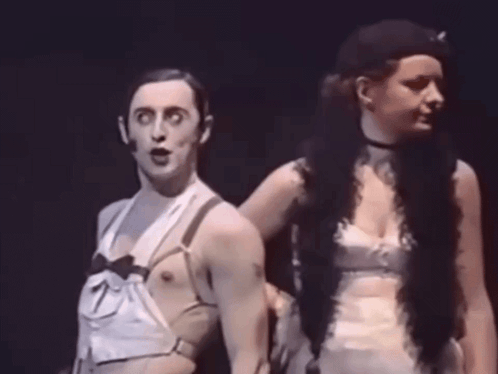 Man and Woman on Stage Woman in Beret