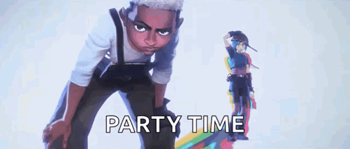 Man And Woman Party Time GIF