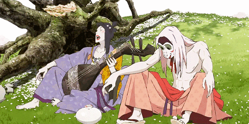 Man And Woman Playing Instruments GIF