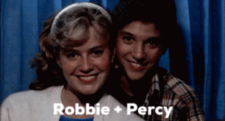 Man And Woman Posing Robbie + Percy GIF