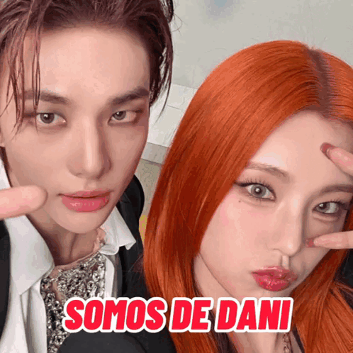 Man And Woman Posing With Somos De Dani GIF