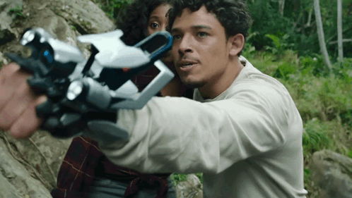 Man And Woman Resting Heads On Each Other's Shoulders GIF