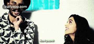 Man and Woman Saying Am I Yours
