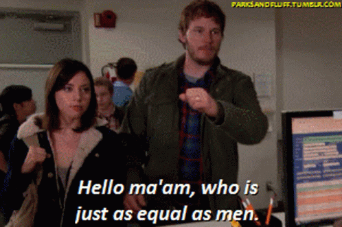 Man and Woman Saying Hello Ma'am