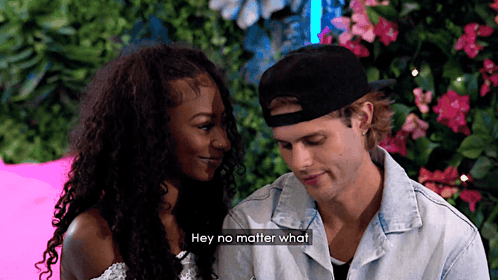 Man And Woman Saying Hey No Matter What GIF