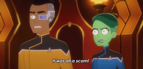 Man and Woman Saying It Was All a Scam