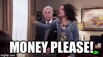 Man and Woman Saying Money Please
