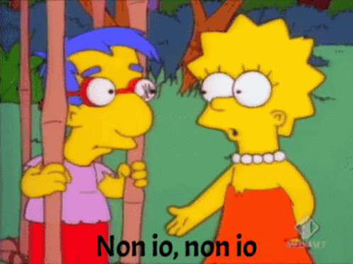 Man and Woman Saying Non Io Non Io