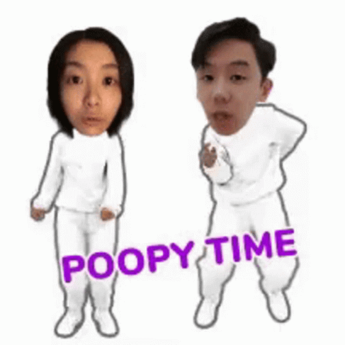 Man and Woman Saying Poopy Time
