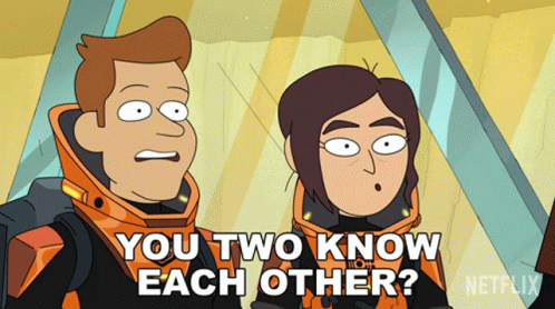 Man and Woman Saying You Two Know Each Other on Netflix