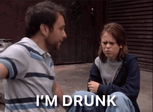 Man and Woman Sitting Woman Says I'm Drunk