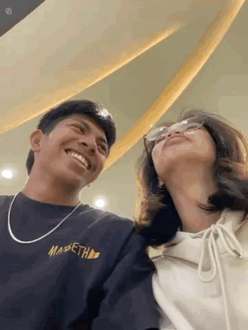 Man And Woman Smiling, Woman In Glasses GIF