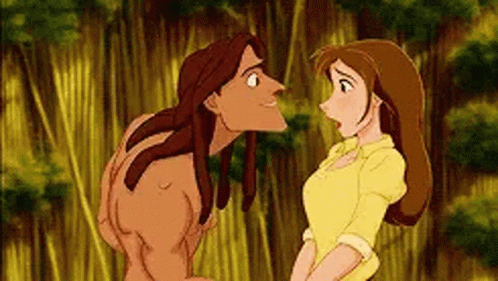 Man and Woman Standing in Jungle