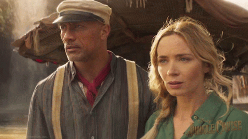 Man And Woman Standing Jungle Cruise GIF