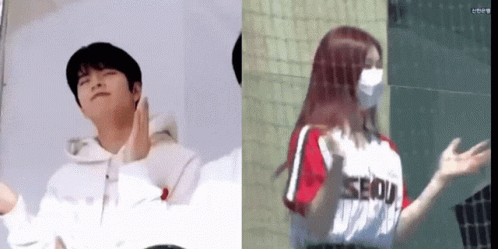 Man And Woman Standing Next To Each Other GIF