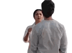 Man and Woman Standing on Beach