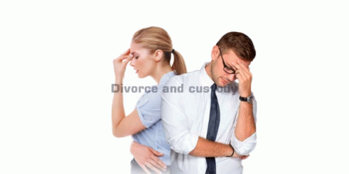 Man and Woman Standing With Divorce and Custody