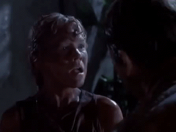Man And Woman Staring He Left Us GIF